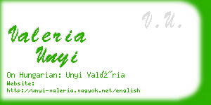 valeria unyi business card